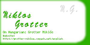 miklos grotter business card