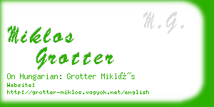 miklos grotter business card
